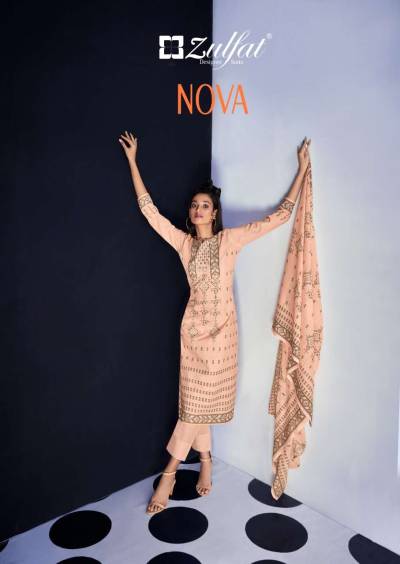 Nova By Zulfat Designer Fancy Cotton Summer Wear Salwar Kameez Collection